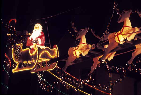 Santa and reindeers