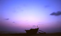 Boat on a beach, Goa