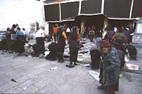 Pilgrims outside the Jokang