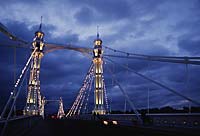 Albert Bridge at night, London