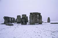 Stonehenge in the snow