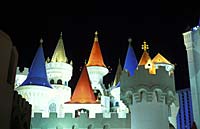 Excalibur at night, Las Vegas