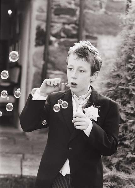 blowing bubbles