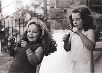 blowing bubbles